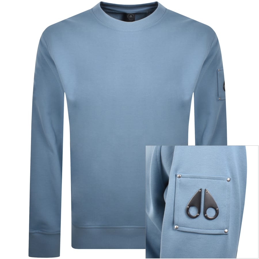 Moose Knuckles Hartsfield Sweatshirt Blue | Mainline Menswear